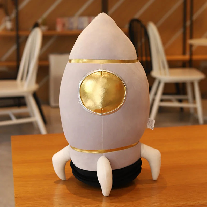 Plush Astronaut and Spaceship Toy Stuffed Soft Science Fiction Type Soft Doll Kids Toys Creative Toys Children Birthday Gift