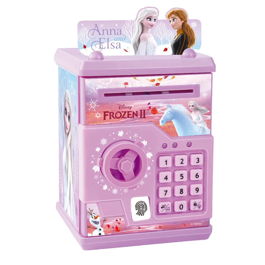 Disney Girls Frozen 2 Fingerprint Piggy Bank Princess Elsa Stitch Password Box Storage Box Girl Gift Creativity Toy