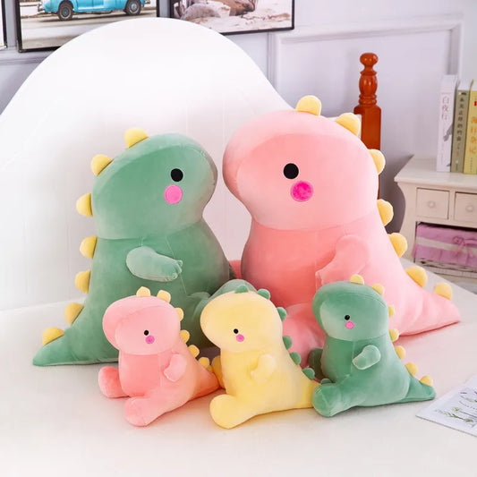 25CM Lovely Dinosaur Plush Toys Super Soft Cartoon Stuffed Animal Dino Dolls Hug Doll Sleep Pillow Home Decor