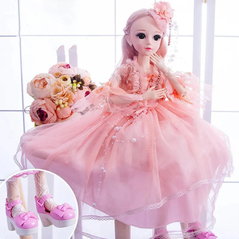 60cm Fashion Girl Dolls Large Original Handmade 1/3 Doll Full Set 15 Jointed Doll Girls Toys for Children Kids Gif Fashion Doll