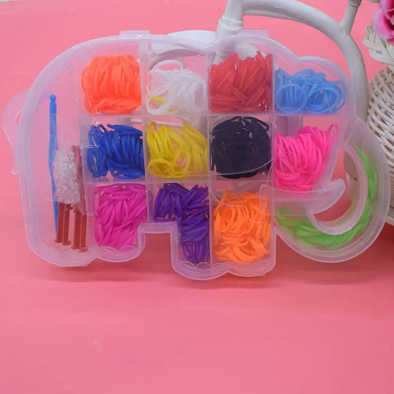 600pcs Children Diy Toys Rubber Bands Bracelet Loom Girl Hair Band Colorful Gum Make Woven Bracelets Kids Gift Toy Dropshipping