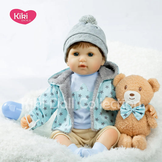 Bebe Reborn Realista Handmade Babies Dolls Toys for Girls Soft Vinyl Silicone Baby Cute Boy Doll 18 Inch