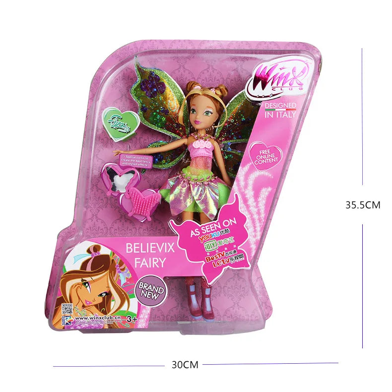 Believix Fairy&Lovix Fairy Rainbow Colorful Girl Doll Action Figures Fairy Bloom Dolls With Classic Toys for Girl Gift