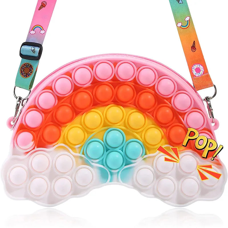 Christmas Gifts Cute Mini Bags Kids Coin Purses and Handbags for Women Little Girls Luxury Push Fidget Purses