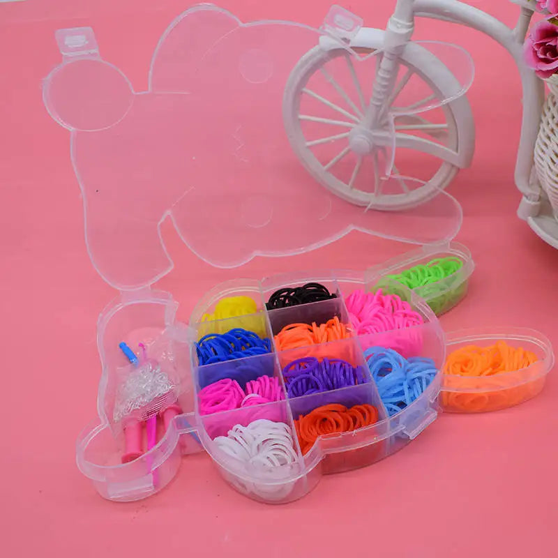 600pcs Children Diy Toys Rubber Bands Bracelet Loom Girl Hair Band Colorful Gum Make Woven Bracelets Kids Gift Toy Dropshipping