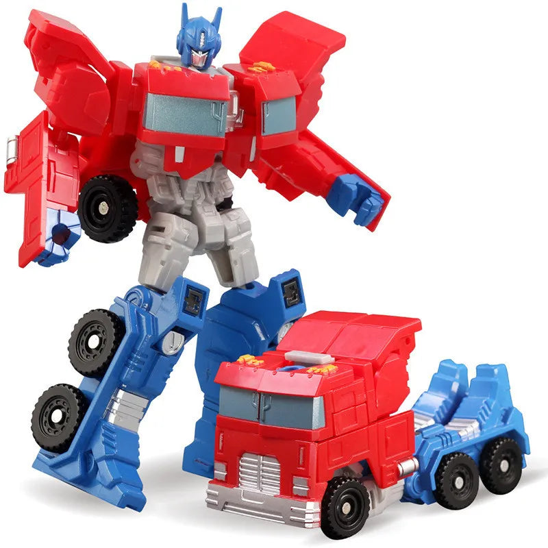 13CM Plastic Transformation Robot Cars Model Toys Kid Classic Robot Car Toys Action & Toy Figures Plastic Education Toys I0301