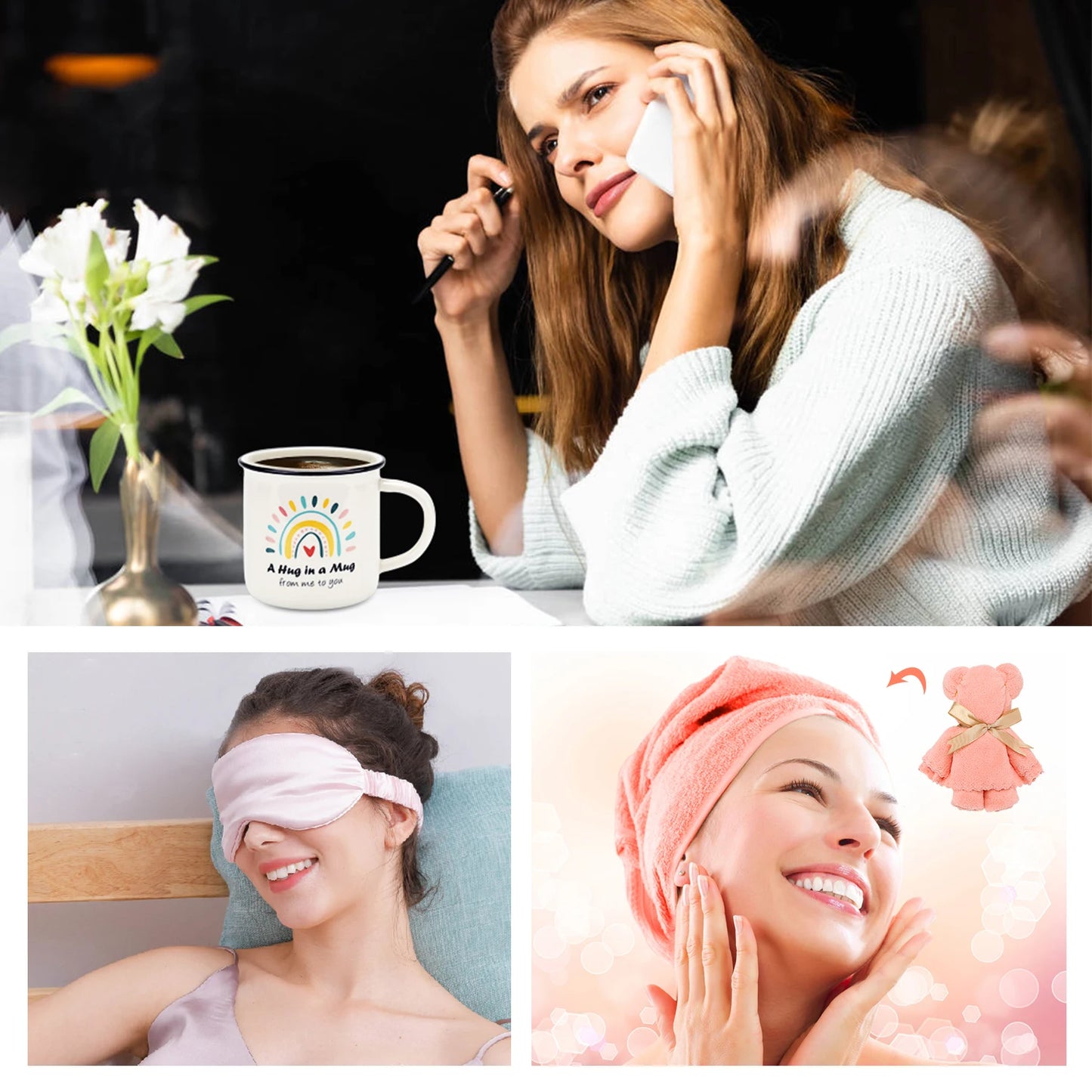 Sleep Relaxation Spa Bath Gifts Set for Women-Not a Day Over Fabulous Mug Birthday Gifts-Get Well Soon Pamper Hamper Gifts