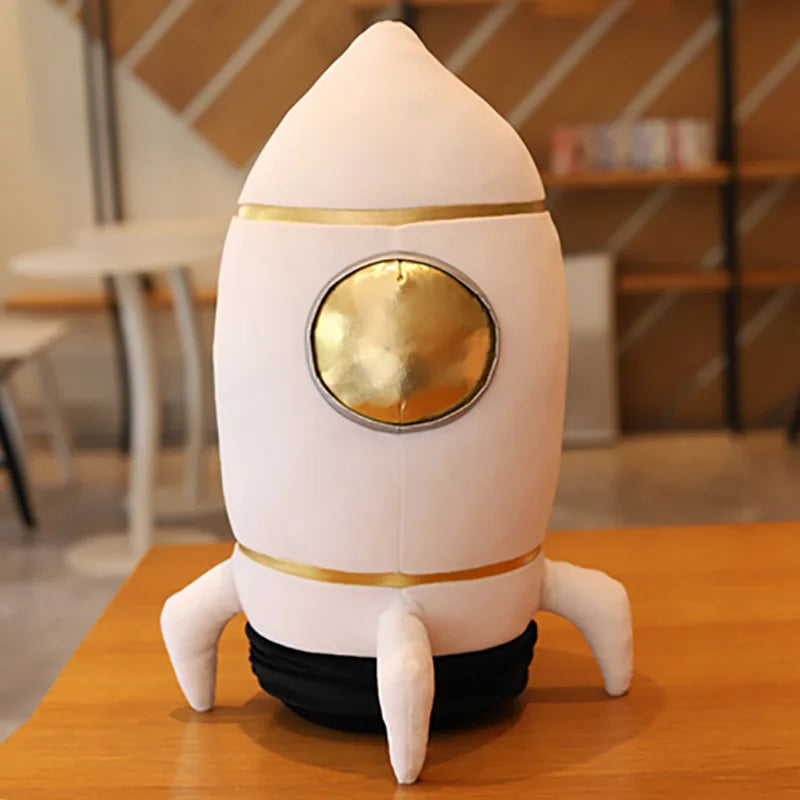 Plush Astronaut and Spaceship Toy Stuffed Soft Science Fiction Type Soft Doll Kids Toys Creative Toys Children Birthday Gift