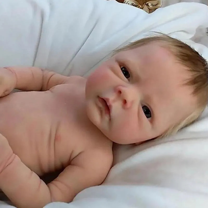 18inch Reborn Baby Dolls Handmade Newborn Doll Full Silicone Body Popular Realistic Lifelike Toddler Girl Christmas Gift Toy