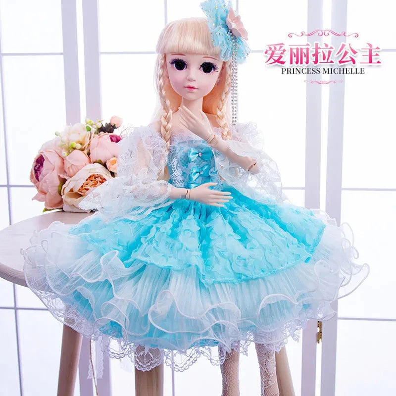 60cm Fashion Girl Dolls Large Original Handmade 1/3 Doll Full Set 15 Jointed Doll Girls Toys for Children Kids Gif Fashion Doll