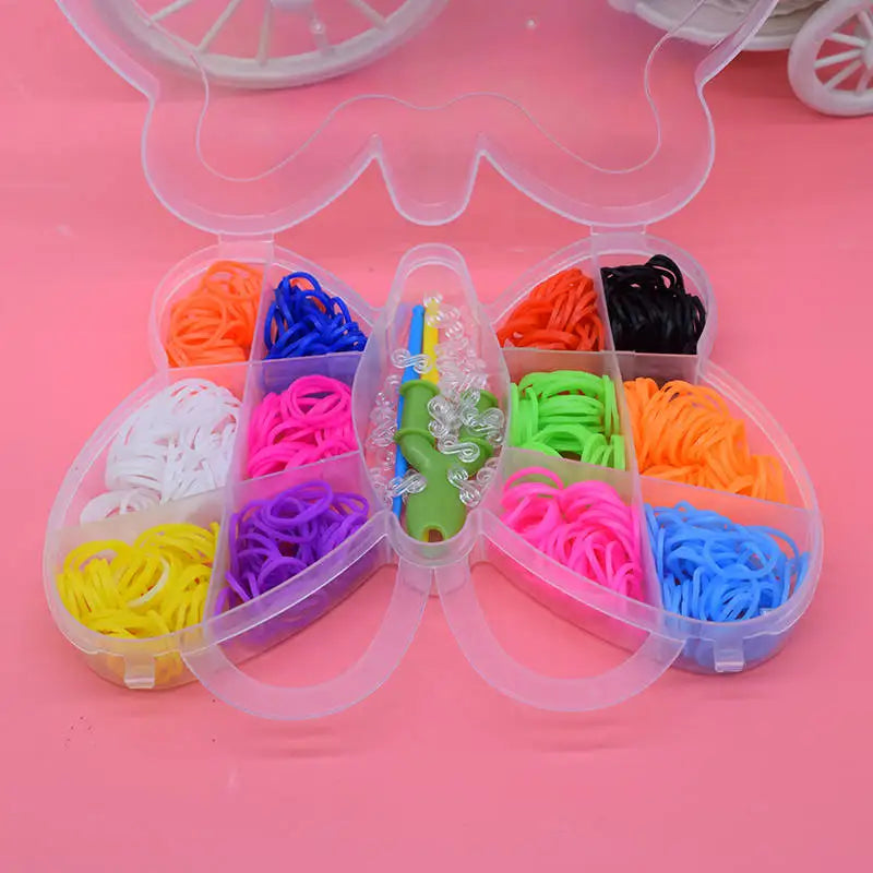 600pcs Children Diy Toys Rubber Bands Bracelet Loom Girl Hair Band Colorful Gum Make Woven Bracelets Kids Gift Toy Dropshipping