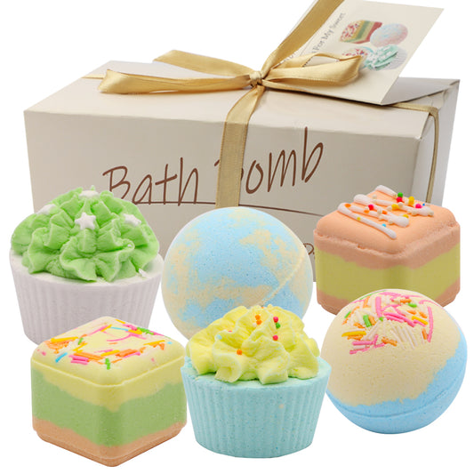 Bath Fizzies Spa Kit Handmade Organic Kid Safe Fizzy Moisture Natural Bubble Bath Bombs Gift Set