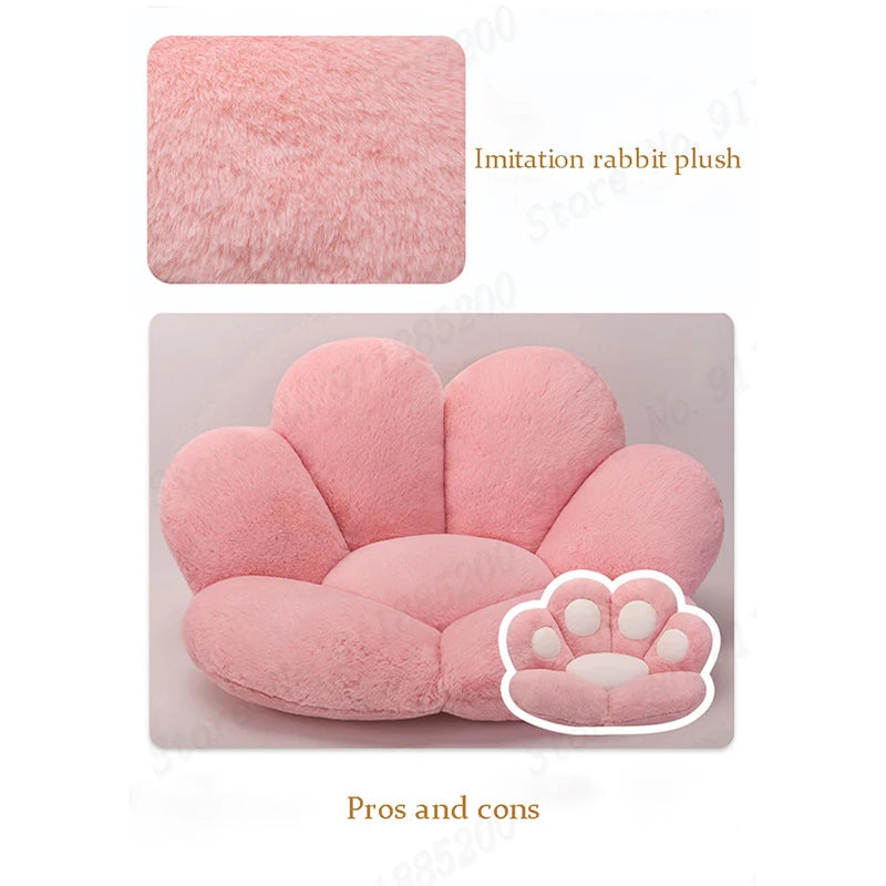 Cushion Cat Claw Cute Bay Window Carpet Cushion 70X80cm Girls Chair Cushion Dormitory Student Lazy Back Cushion One