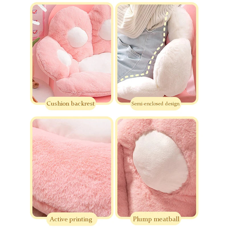 Cushion Cat Claw Cute Bay Window Carpet Cushion 70X80cm Girls Chair Cushion Dormitory Student Lazy Back Cushion One