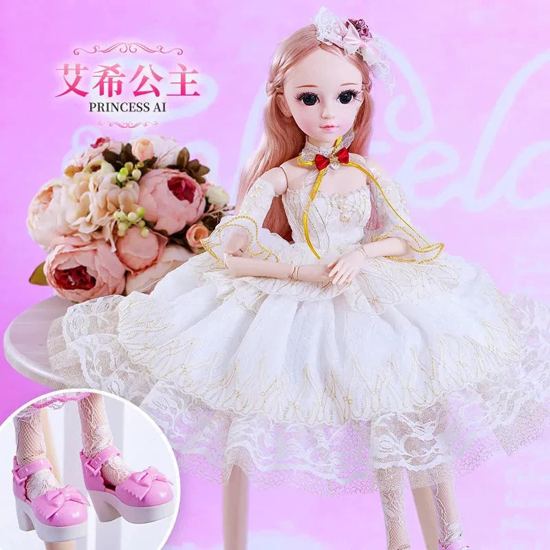 60cm Fashion Girl Dolls Large Original Handmade 1/3 Doll Full Set 15 Jointed Doll Girls Toys for Children Kids Gif Fashion Doll