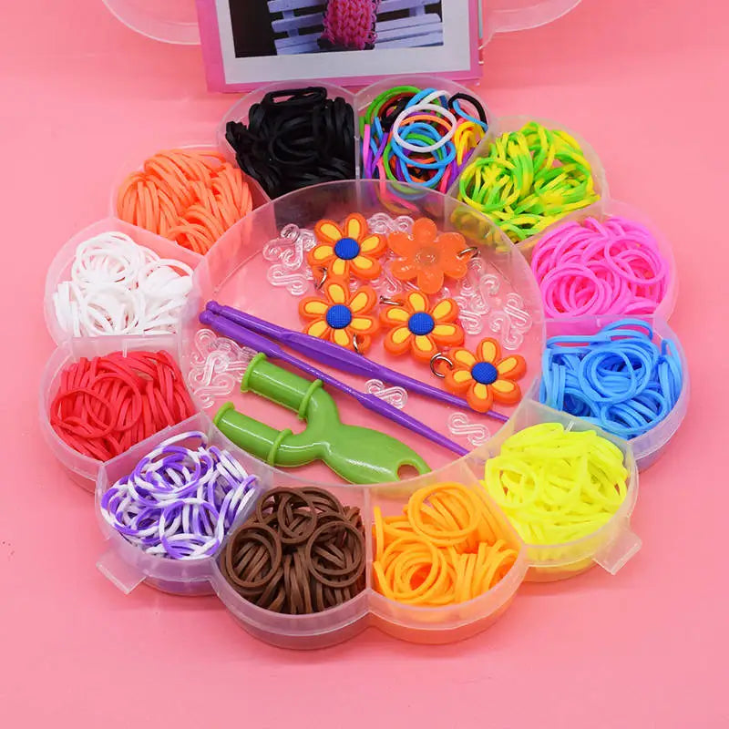 600pcs Children Diy Toys Rubber Bands Bracelet Loom Girl Hair Band Colorful Gum Make Woven Bracelets Kids Gift Toy Dropshipping