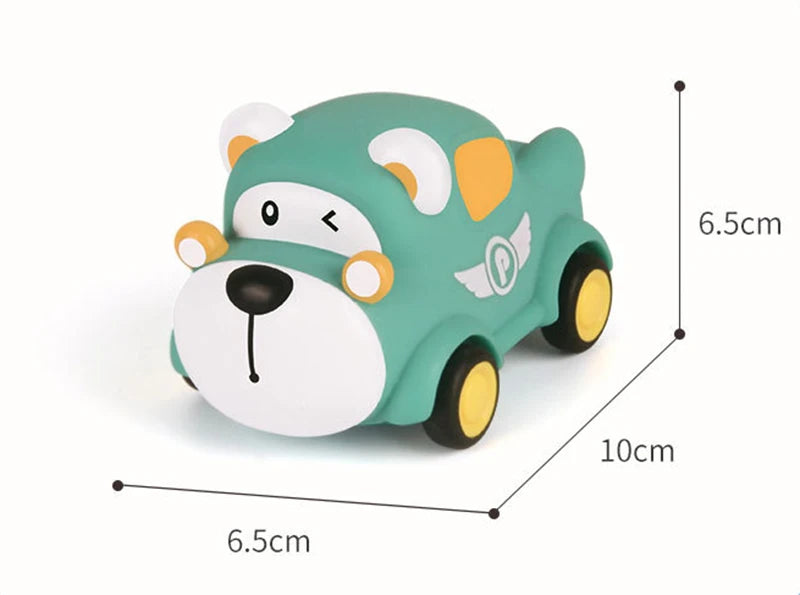 Mini Racing Car Kids Educational Toy Baby Car Toys Cars Soft & Sturdy Pull Back Car Toys for Children Boys Girl 1 2 3 4 5 Years