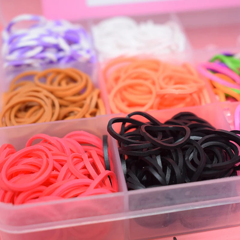 600pcs Children Diy Toys Rubber Bands Bracelet Loom Girl Hair Band Colorful Gum Make Woven Bracelets Kids Gift Toy Dropshipping