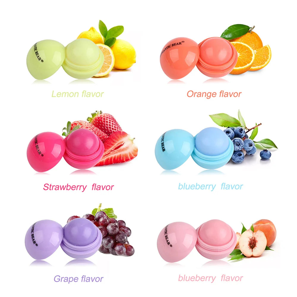 6Pcs/Pack Ball Lip Balm Moisturizing Cute Sweet Tone Up CC Balm Lipstick Makeup Lip Tint Fresh and Moist Cosmetics New Arrival