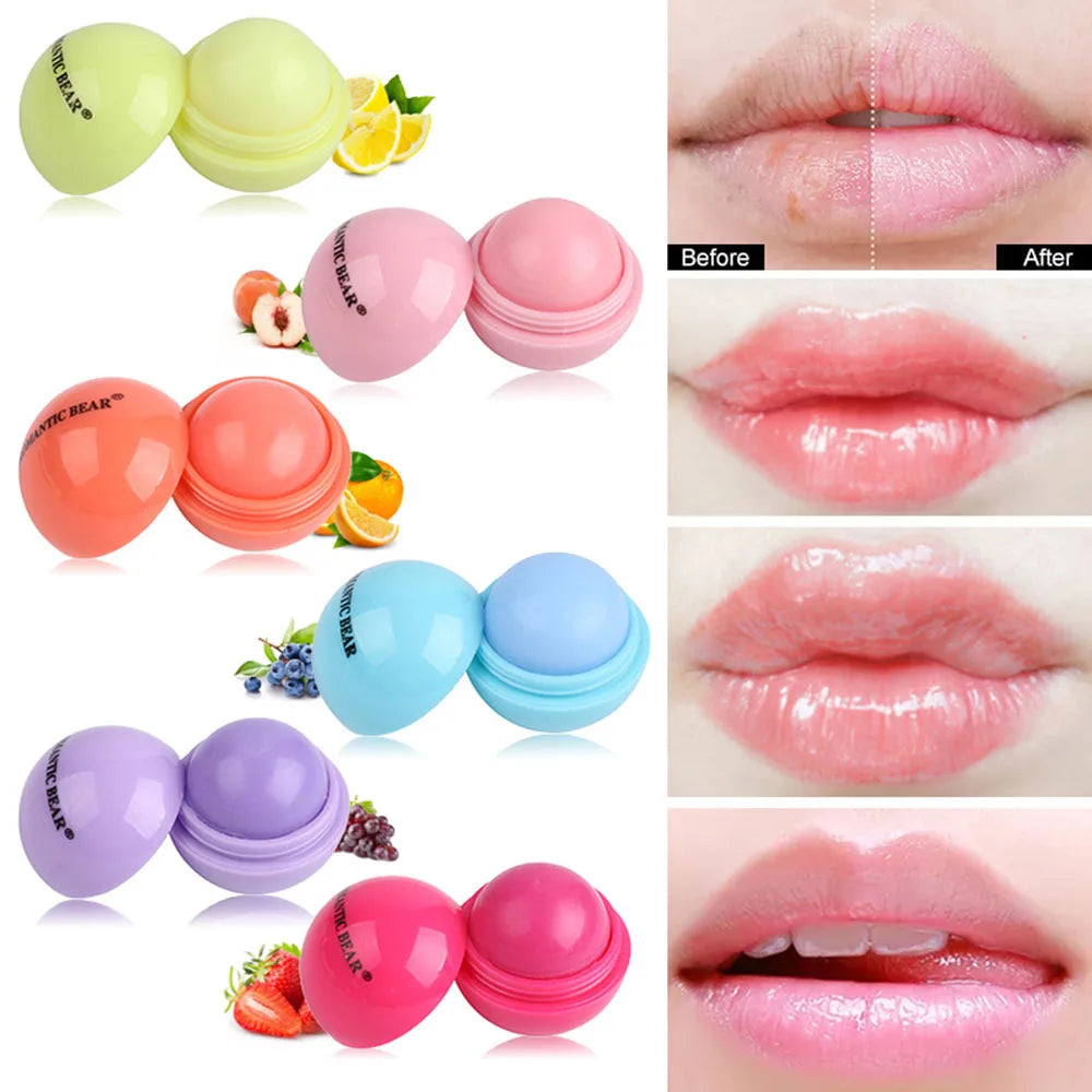 6Pcs/Pack Ball Lip Balm Moisturizing Cute Sweet Tone Up CC Balm Lipstick Makeup Lip Tint Fresh and Moist Cosmetics New Arrival