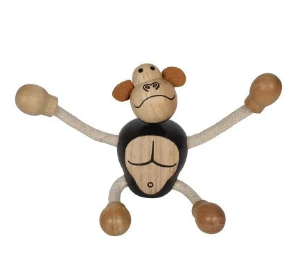 Wooden Cutely Animals Doll Small Emulation Animal Models Baby Kids Learning Toys Animal Figurines Dolls Environmentally Friendly