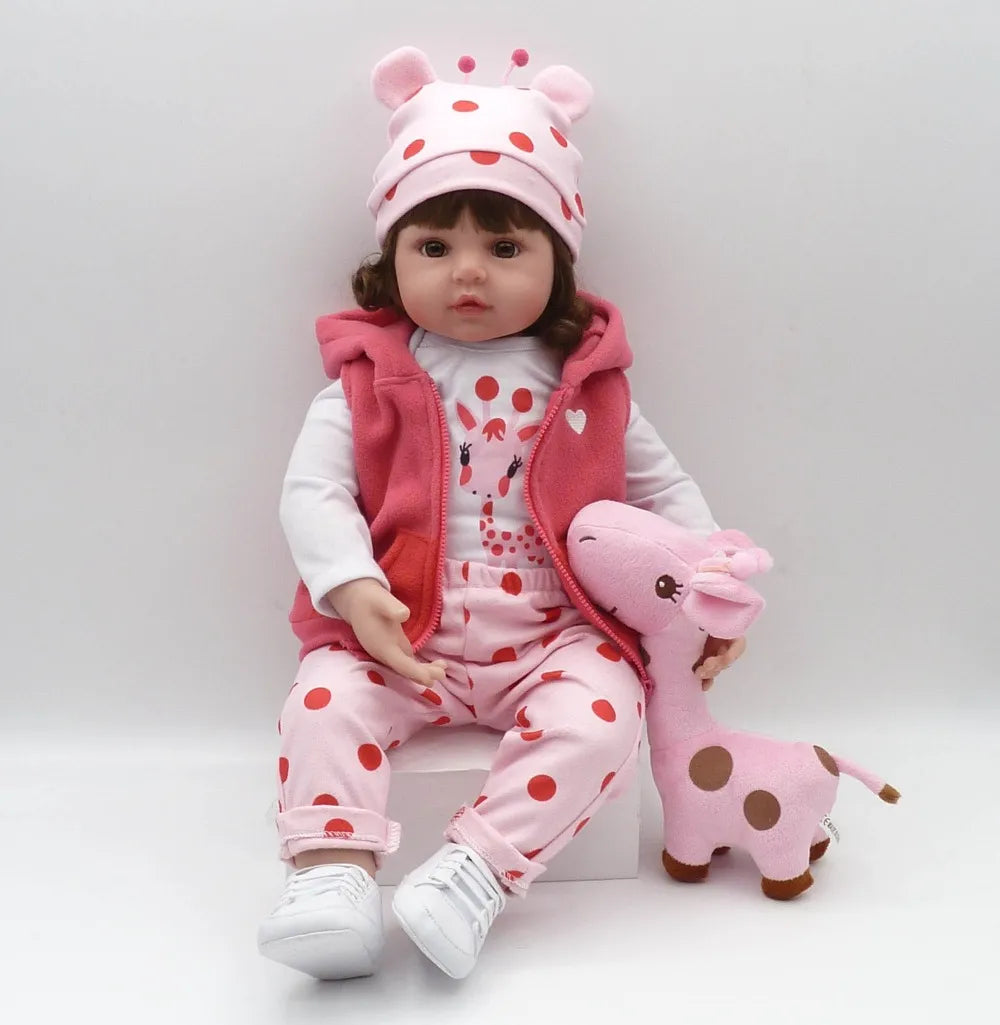 Bebe Doll Reborn Toddler 47cm Soft Silicone Reborn  Baby Dolls Soft Body Lifelike Menina  Christmas Surprice Girl Gifts Doll