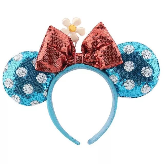 2024 Disney Mickey Ears Headband Firework Headband With Jack Pumpkin King Cosplay Hairband Disneyland Letter Headband Gift