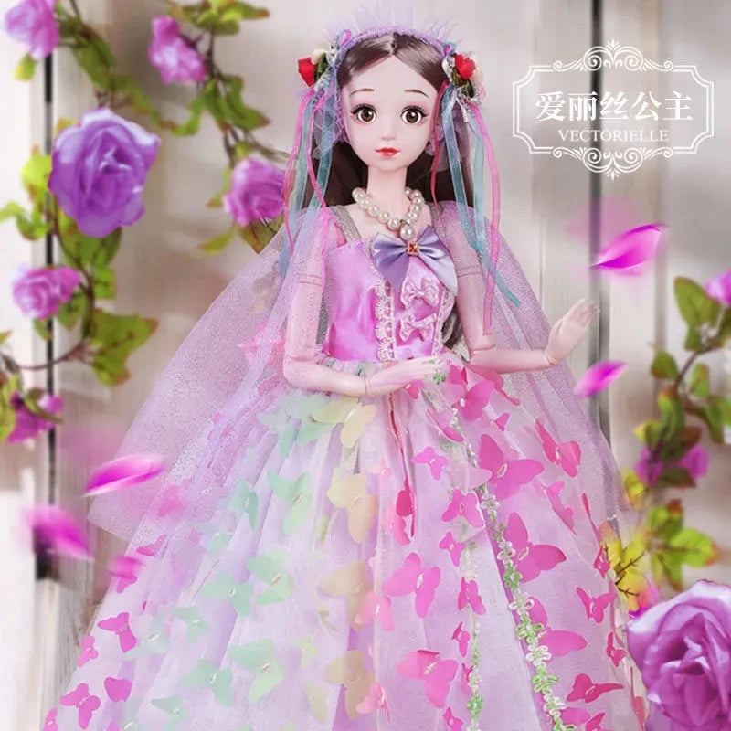 60cm Fashion Girl Dolls Large Original Handmade 1/3 Doll Full Set 15 Jointed Doll Girls Toys for Children Kids Gif Fashion Doll