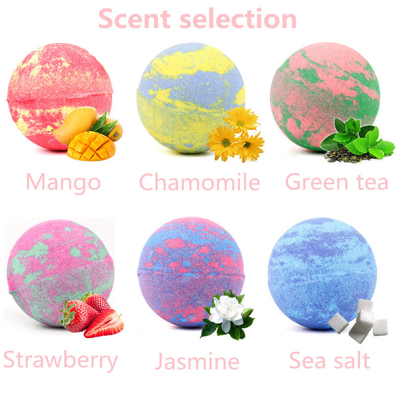 DROPSHIPPING 6 Colors Scents Perfect Bubble Spa Bath Handmade Bath Bombs Gift Set for Birthday Mothers Day Gifts Idea