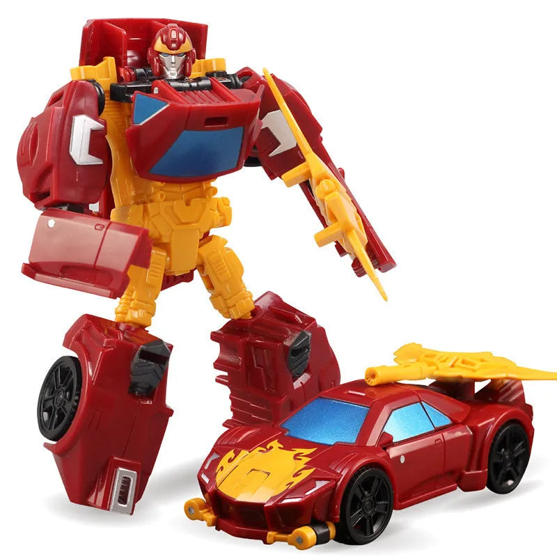 13CM Plastic Transformation Robot Cars Model Toys Kid Classic Robot Car Toys Action & Toy Figures Plastic Education Toys I0301