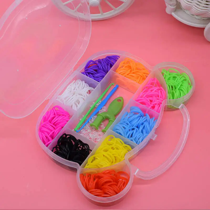 600pcs Children Diy Toys Rubber Bands Bracelet Loom Girl Hair Band Colorful Gum Make Woven Bracelets Kids Gift Toy Dropshipping