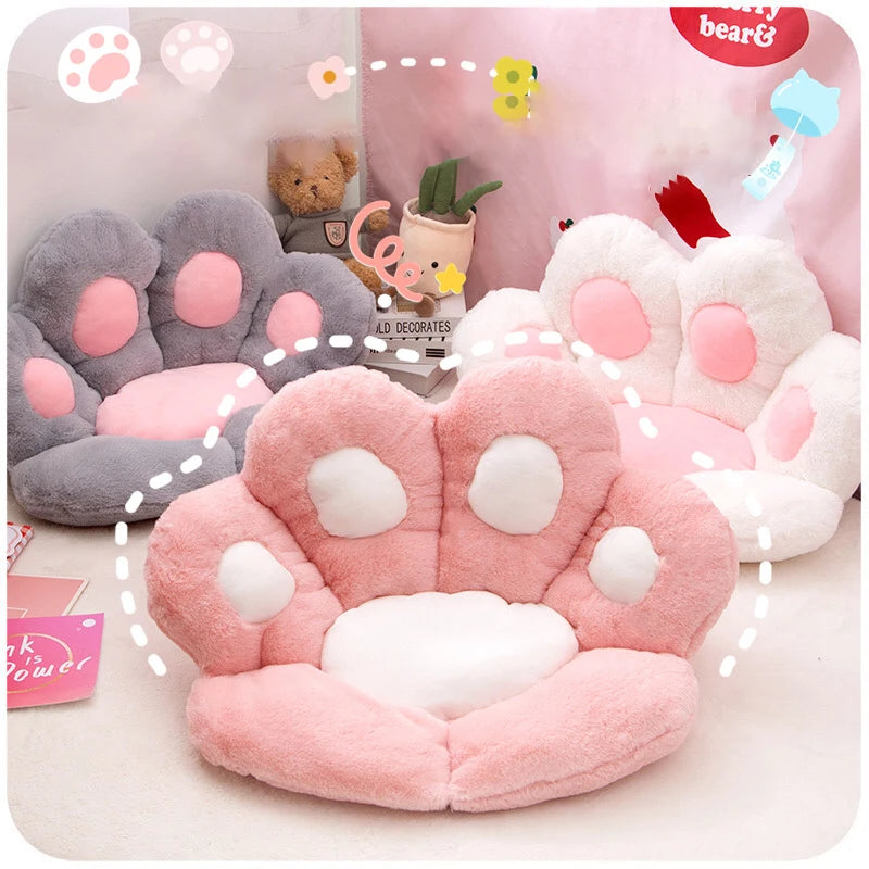 Cushion Cat Claw Cute Bay Window Carpet Cushion 70X80cm Girls Chair Cushion Dormitory Student Lazy Back Cushion One