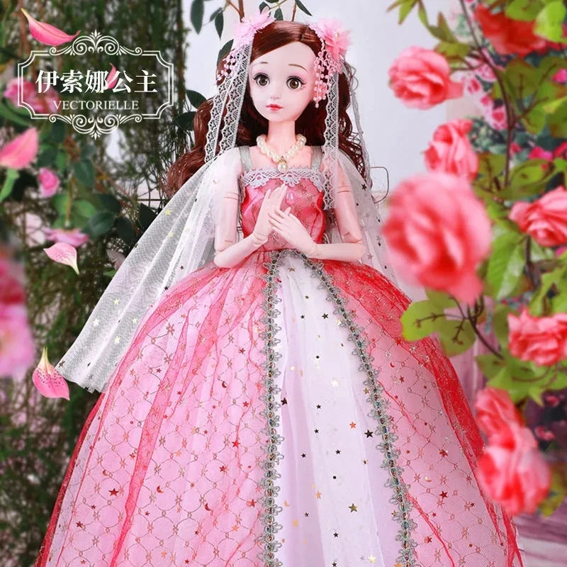 60cm Fashion Girl Dolls Large Original Handmade 1/3 Doll Full Set 15 Jointed Doll Girls Toys for Children Kids Gif Fashion Doll