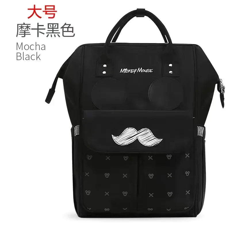 Disney Mickey Original New Diaper Bag Backpack Luxury Brand Baby Diaper Bag Large Capacity Multi-Function Cartoon Baby Bag