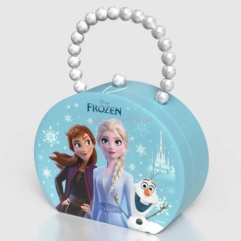 Disney Cartoon Gift Frozen Jewelry Set Princess Elsa  Box Little Girl Toy Pretend Play Fashion Toys Birthday Christmas Gifts