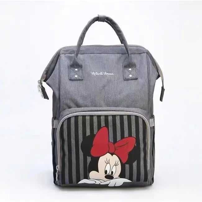 Disney Mickey Original New Diaper Bag Backpack Luxury Brand Baby Diaper Bag Large Capacity Multi-Function Cartoon Baby Bag