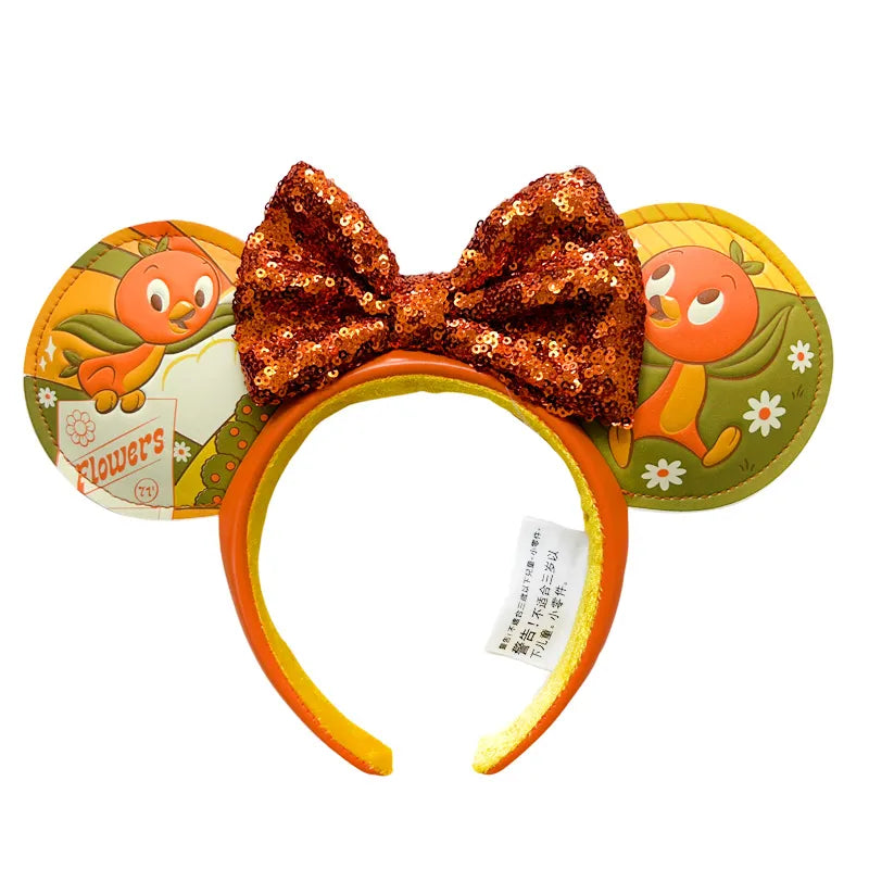 2024 Disney Mickey Ears Headband Firework Headband With Jack Pumpkin King Cosplay Hairband Disneyland Letter Headband Gift