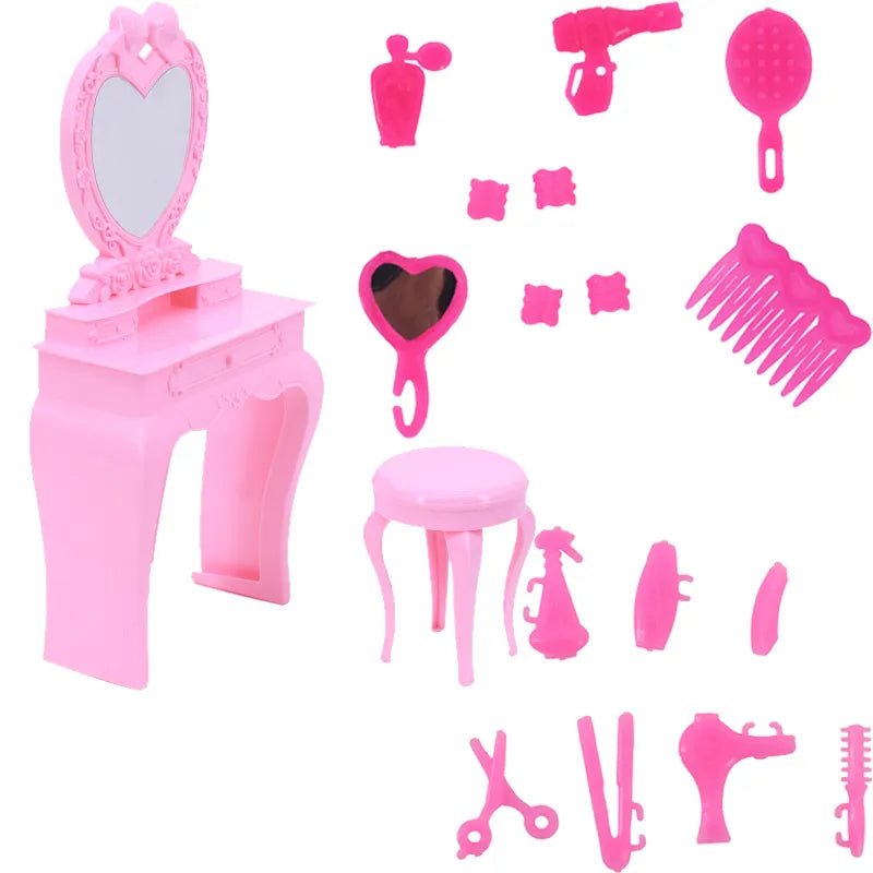 Doll House Accessories and Furniture for Barbie 1/6 Dollhouse Furniture Girls Toys Birthday Gift