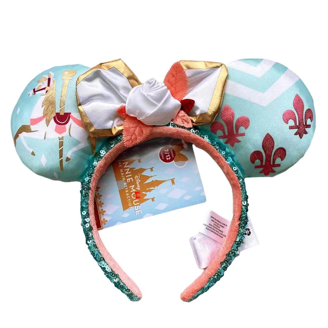 2024 Disney Mickey Ears Headband Firework Headband With Jack Pumpkin King Cosplay Hairband Disneyland Letter Headband Gift