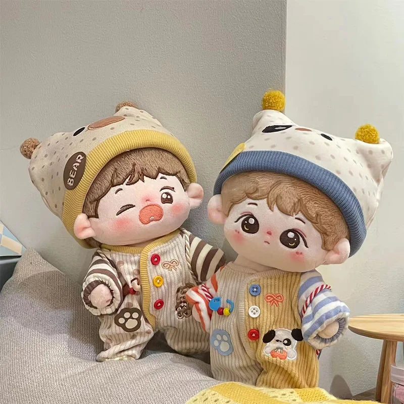 Doll Clothes 10cm 20cm Idol Dolls Accessories Plush Doll's Clothing Sweater Stuffed Toy Dolls Outfit for Korea Kpop EXO Dolls