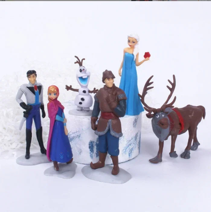 5/6pcs Disney Frozen 2 Snow Queen Elsa Anna PVC Action Figure Olaf Kristoff Sven Anime Dolls Figurines Kids Toy Girls Gifts