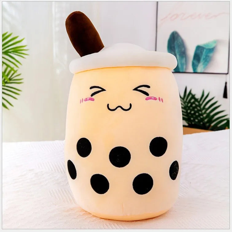 24cm Milk Tea Pillow Kawaii Soft Stuffed Plush Toys Boba Tea Plushie Toy for Kids Toys Birthday Gifts