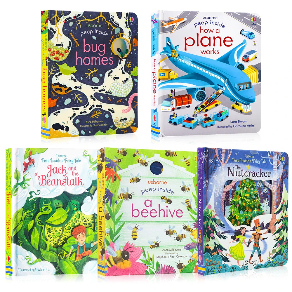 Peep Inside Usborne Book English Educational Picture Books for Kids Children Fairy Tale Learning Toys Montessori Materials Gifts