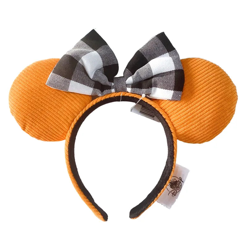 2024 Disney Mickey Ears Headband Firework Headband With Jack Pumpkin King Cosplay Hairband Disneyland Letter Headband Gift