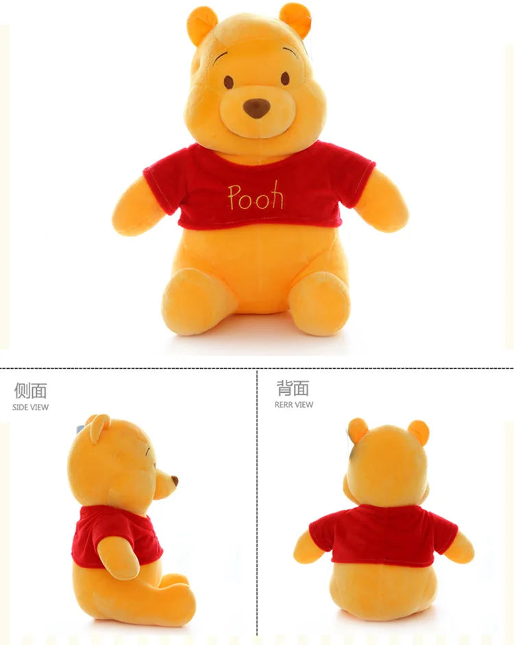 25cm Disney Plush Toys Kawaii Winnie the Pooh Anime Elf Stuffed Doll Cartoon Cute Pooh Bear Plush Doll Birthday Gift for Girls