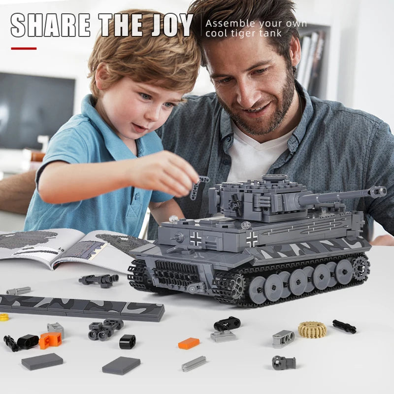 MOULD KING 20014 Technical Remote Control Tank Building Blocks Military Battle Tank MOC Bricks Educational Toys Birthday Gifts