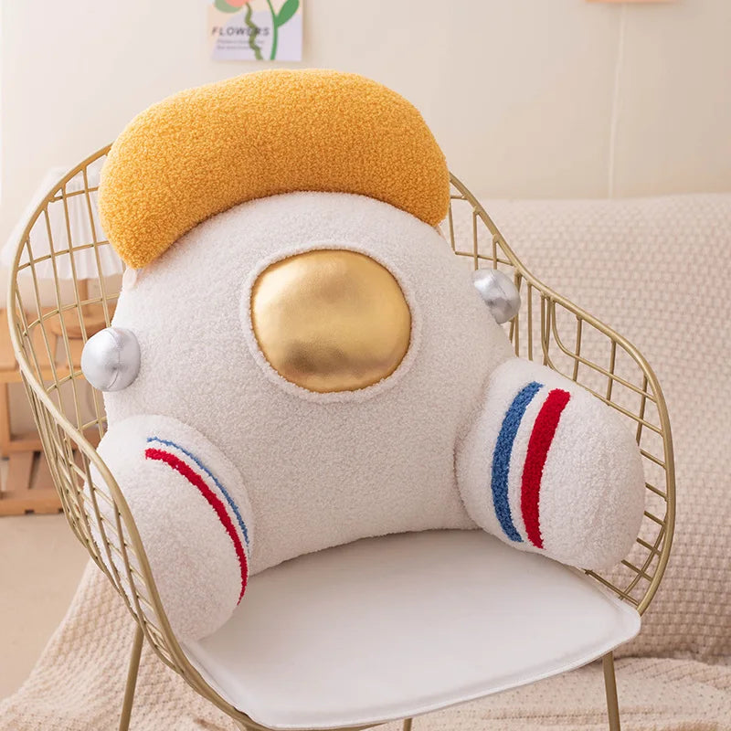 ZU Space Theme Back Cushion Cute Astronauts UFO Rocket and Plane Plush Toys Tent Room Throw Pillows Home Decor Boy Girl Gift