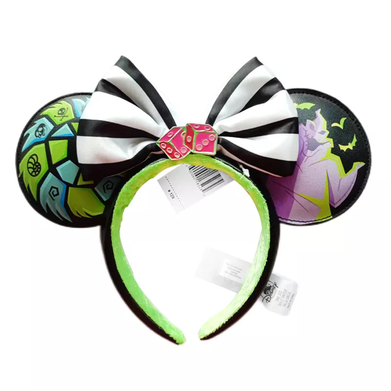 2024 Disney Mickey Ears Headband Firework Headband With Jack Pumpkin King Cosplay Hairband Disneyland Letter Headband Gift