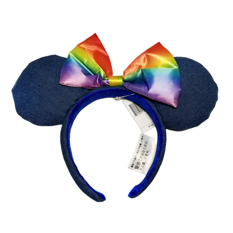 2024 Disney Mickey Ears Headband Firework Headband With Jack Pumpkin King Cosplay Hairband Disneyland Letter Headband Gift