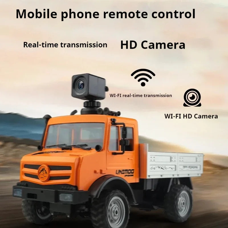 Rc Full Scale 1/16 Remote Control Unimog Simulation Load-Bearing Truck for Children and Boys, Professional Climbing Toy Car Gift